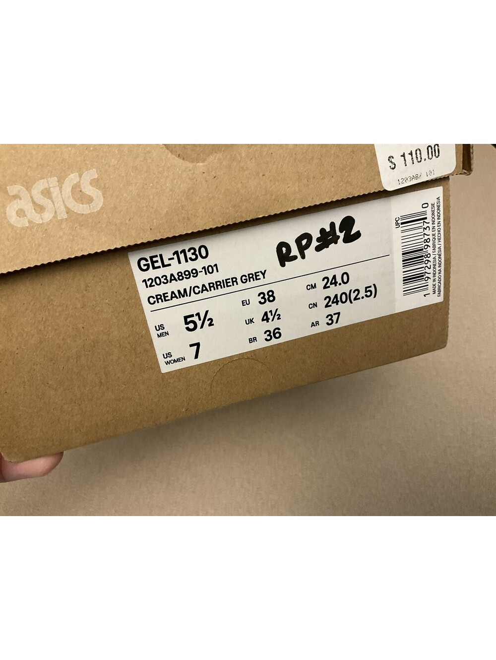 New! Womens ASICS Gel-1130 Cream/Carrier Grey Athletic Shoes. Size 7. Awesome! - Picture 10 of 10